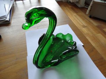 Cygne en verre vert  beschikbaar voor biedingen