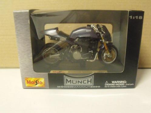 1:18 Maisto moto 2001 Münch Mammut 2000 blauw  39356, Hobby & Loisirs créatifs, Voitures miniatures | 1:18, Comme neuf, Moteur