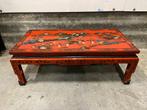 salontafel chinese stijl - rood, Huis en Inrichting, Tafels | Salontafels, Ophalen, Gebruikt, 100 tot 150 cm, 50 tot 100 cm