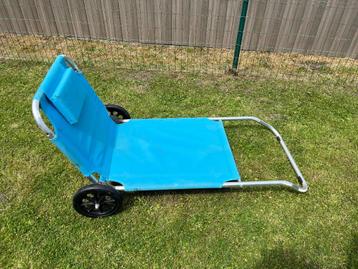 Strand zit/ligzetel met aluminium frame verstelbaar beschikbaar voor biedingen