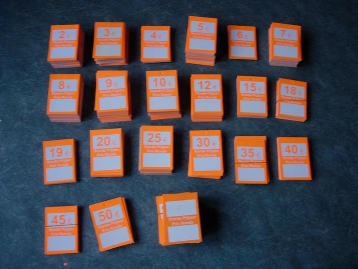 Wit-oranje prijslabels, Zakelijke goederen, Overige Zakelijke goederen, Ophalen of Verzenden