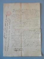Notariele acte anno Leopold 1 regio Liège Pirnay Woyaffe, Ophalen of Verzenden, Zo goed als nieuw, Voor 1940, Prent