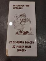 Wijsheden Van URBANUS, Wandtegel, Tegel, Spreuk, Ophalen of Verzenden, Gebruikt, Overige typen
