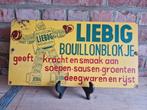 Liebig dubbelzijdig reclamebord., Verzamelen, Merken en Reclamevoorwerpen, Ophalen of Verzenden, Zo goed als nieuw, Reclamebord