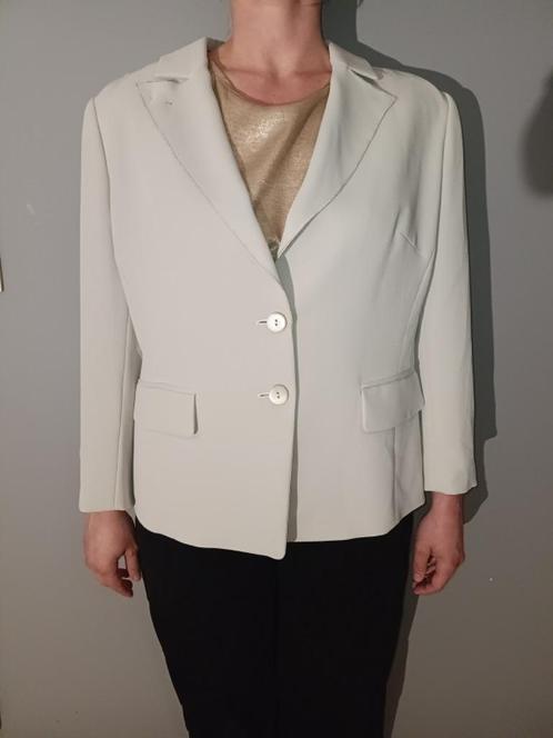Vintage witte blazer van Anne Bellin, Kleding | Dames, Jasjes, Kostuums en Pakken, Zo goed als nieuw, Jasje, Maat 42/44 (L), Wit