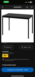 zwarte eettafel ikea, Huis en Inrichting, Tafels | Eettafels, Ophalen, Zo goed als nieuw