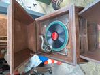 Oude grammofoon met 79 tal platen, Antiek en Kunst, Antiek | Tv's en Audio, Ophalen