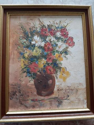 Vase de fleurs d'Agnès Galland - peinture à l'huile s./ toil