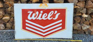 Wiels groot reclamebord plastmal 1982 beschikbaar voor biedingen
