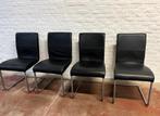 4 Effezeta Italiaanse stoel leder prijs voor 4st, Ophalen, Zwart, Metaal, Vier