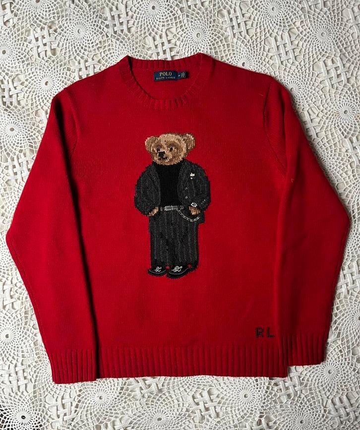 Ralph Lauren Polo Bear Beer wool cashmere ‘Suit Bear’ M, Kleding | Heren, Truien en Vesten, Zo goed als nieuw, Maat 48/50 (M)