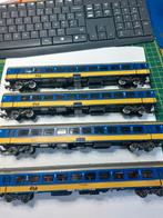 Marklin Ho set van 4 NS-auto's, Wisselstroom, Wagon, Ophalen of Verzenden, Märklin