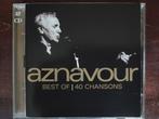 2 CD : CHARLES AZNAVOUR - MEILLEUR DE : 40 CHANSONS, CD & DVD, CD | Francophone, Comme neuf, Enlèvement ou Envoi
