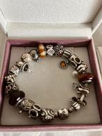 Pandora armband met bedeltjes, Comme neuf, Argent, Avec bracelets à breloques ou perles, Enlèvement ou Envoi