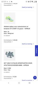 Atletiek schoenen SPIKE maat 34. 1x gedragen, Zo goed als nieuw, Spikes, Hardlopen, Ophalen