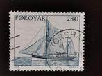 Faeroer / Foroyar 1984 - zeilboot, vissersboot, Ophalen of Verzenden, Denemarken, Gestempeld
