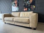 Ensemble siège/canapé en cuir beige 3 places en cuir aniline, 200 à 250 cm, Banc droit, Enlèvement, Utilisé