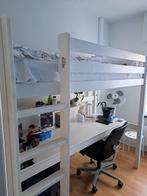 Kwalitatieve hoogslaper + bureau, Huis en Inrichting, Slaapkamer | Stapelbedden en Hoogslapers, Ophalen, Eenpersoons, Zo goed als nieuw