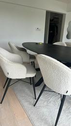 wit beige eetkamer stoelen, Huis en Inrichting, Stoelen, Ophalen, Gebruikt, Wit, Stof
