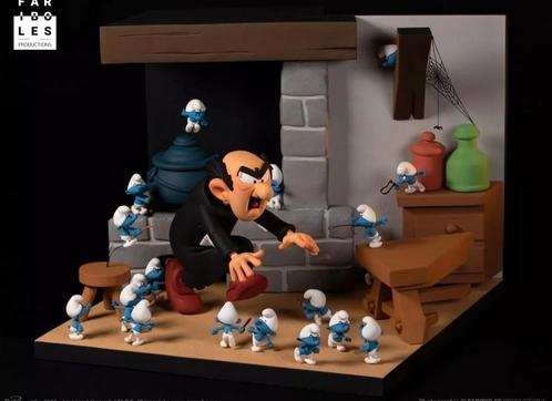 De Prestige-scene van Fariboles Peyo Smurfen, Verzamelen, Stripfiguren, Zo goed als nieuw, Beeldje of Figuurtje, Smurfen