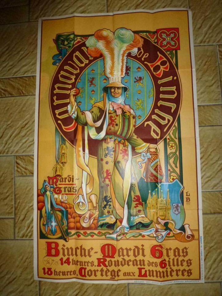 affiche du carnaval de Binche des années ??, Maison & Meubles, Ameublement | Papier peint, Enlèvement