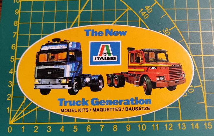 Sticker Italeri Trucks Model Kits Volvo - Scania, Verzamelen, Stickers, Ophalen of Verzenden