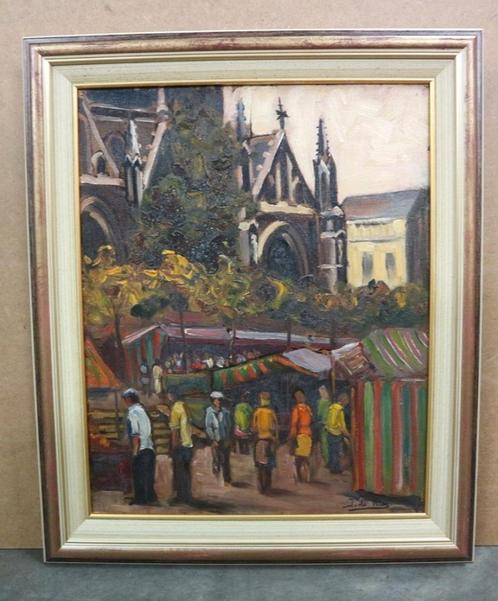 Jacob DE VRIES,  markt op de Zavel in Brussel, Antiek en Kunst, Kunst | Schilderijen | Klassiek, Ophalen of Verzenden