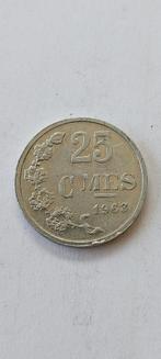 Luxemburg 25 cent 1963, Postzegels en Munten, Munten | België, Verzenden, Metaal, Losse munt