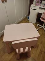 Roze tafeltje met stoeltje, Kinderen en Baby's, Kinderkamer | Tafels en Stoelen, Ophalen of Verzenden, Zo goed als nieuw