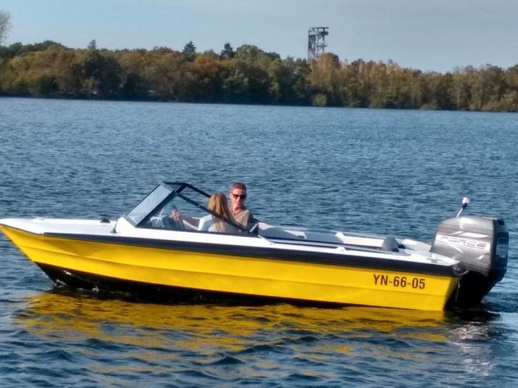 Speedboot 120pk, Watersport en Boten, Speedboten, Gebruikt, 3 tot 6 meter, Benzine, 120 tot 200 pk, Polyester, Buitenboordmotor