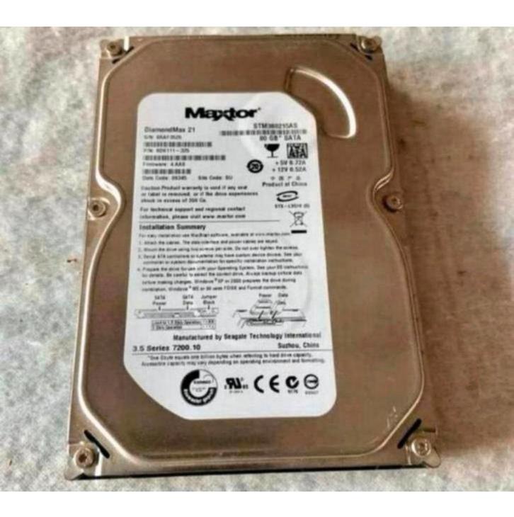 Maxtor Diamond Max 21 STM380215AS Series 3.5" 80GB SATA 80, Computers en Software, Harde schijven, Zo goed als nieuw, SATA, Ophalen of Verzenden