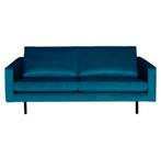 Zetel 2,5 zit Rodeo blauw fluweel., Huis en Inrichting, Slaapkamer | Slaapbanken, Ophalen of Verzenden, Zo goed als nieuw, Blauw