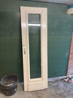 Porte en chêne avec une vitre au mileu, Bricolage & Construction, Châssis & Portes coulissantes, Enlèvement, Utilisé