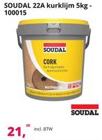 SOUDAL kurk lijm 5kg, Ophalen, Zo goed als nieuw
