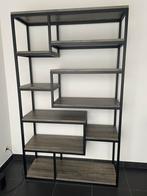 Rek staal met notenhout, 25 à 50 cm, Moins de 150 cm, Autres essences de bois, Comme neuf