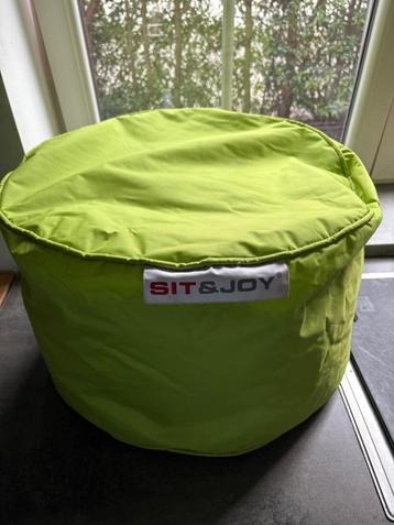 2 x Zitzak /poef van het merk sit&joy, Enlèvement, Comme neuf, Vert, Pouf