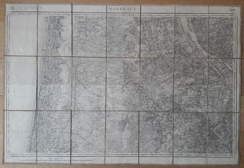 Carte de géographie entoilée Région de Bordeaux 1888, Boeken, Atlassen en Landkaarten, Gelezen, Landkaart, Frankrijk, 1800 tot 2000