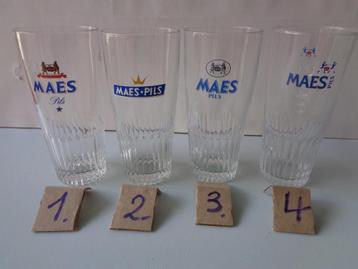 23 Maes bierglazen +plateau + CD +2 bierkaartjes beschikbaar voor biedingen