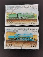 Somalie 1999 - chemins de fer - trains - locomotives, Timbres & Monnaies, Timbres | Afrique, Affranchi, Enlèvement ou Envoi, Autres pays