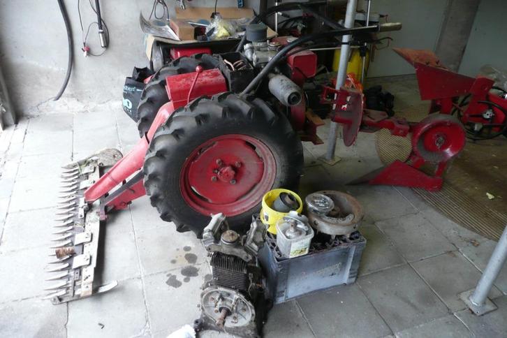 Maaibalk motoculteur met W110 bernard motor en Hert ploeg, Tuin en Terras, Overige Tuin en Terras, Gebruikt, Ophalen
