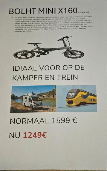 mini plooifiets bohlt ideaal voor in de mobilehome, Ophalen, Nieuw