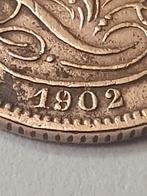 1 centiem leopold 2 met 1902/801 FR en onvolledige E, Postzegels en Munten, Ophalen of Verzenden, Overig, Losse munt