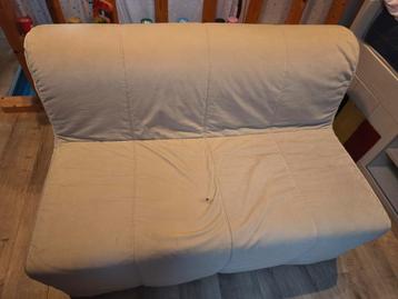 Ikea, canapé convertible 2 places, Enlèvement, Comme neuf, Deux personnes, Crème