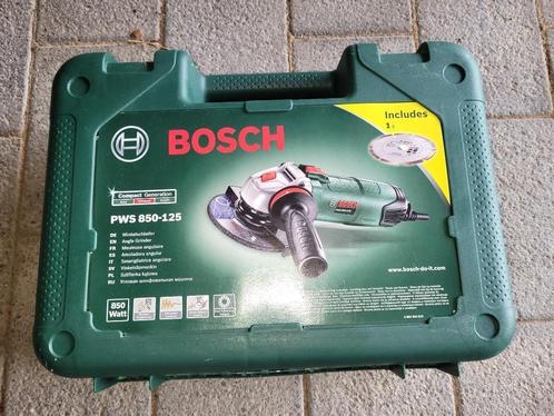 Meuleuse d’angle BOSCH PWS 850-125 – avec coffret, Doe-het-zelf en Bouw, Gereedschap | Slijpmachines, Gebruikt, Haakse handslijpmachine