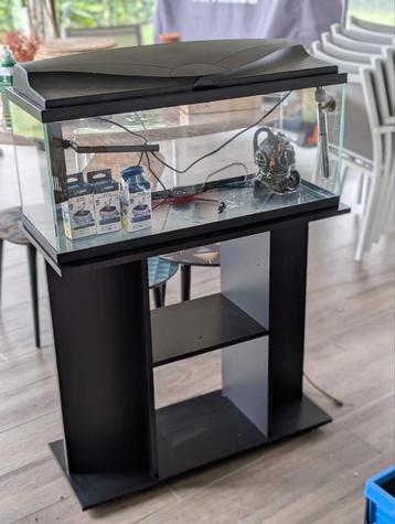 Aquarium met kast en toebehoren beschikbaar voor biedingen