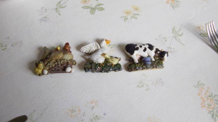 IJskast Magneten; Koe, Kip, Gans, Huis en Inrichting, Woonaccessoires | Wanddecoraties, Nieuw, Ophalen of Verzenden