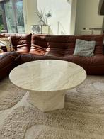GUBI – Table basse ronde en travertin Ø90 cm –Excellent état, Ophalen, Zo goed als nieuw