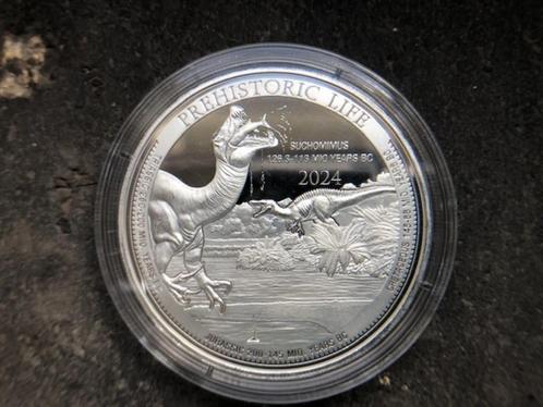 2024 Congo - Prehistoric Suchomimus - 1 oz silver, Timbres & Monnaies, Monnaies | Afrique, Monnaie en vrac, Autres pays, Argent