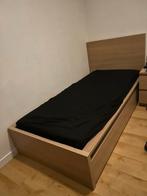 Bed & nachtkast, Huis en Inrichting, Ophalen, Beige, 120 cm, Hout