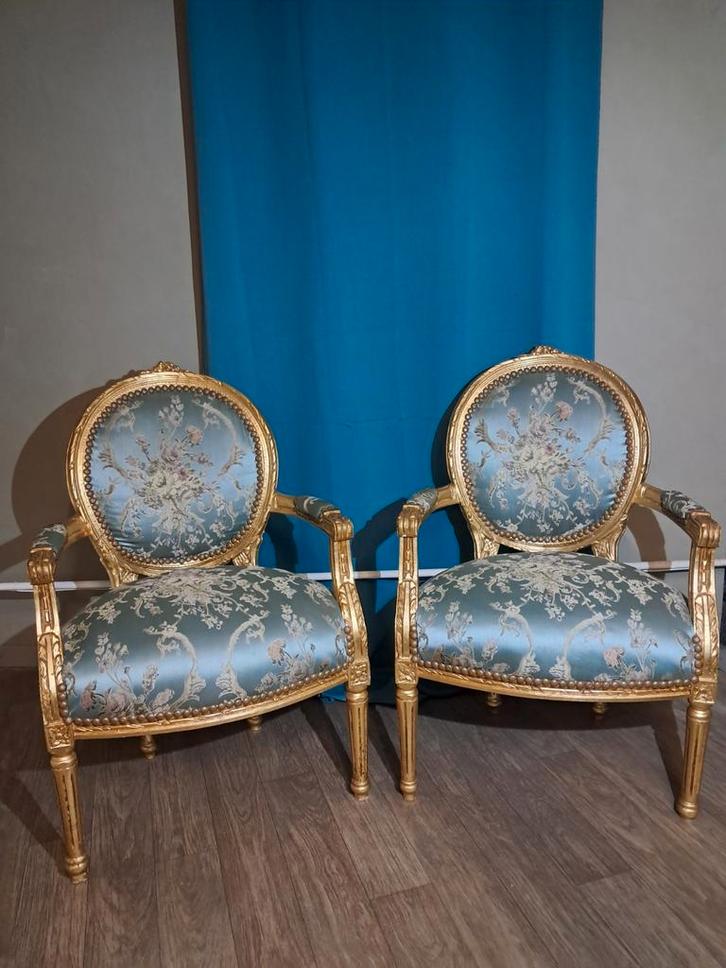 Fauteuils médaillon, Antiquités & Art, Antiquités | Meubles | Chaises & Canapés, Enlèvement